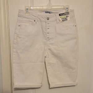 d.jeans High Waist White Denim Shorts